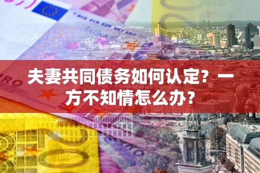 济南夫妻共同债务如何认定？一方不知情怎么办？