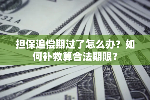 济南担保追偿期过了怎么办？如何补救算合法期限？