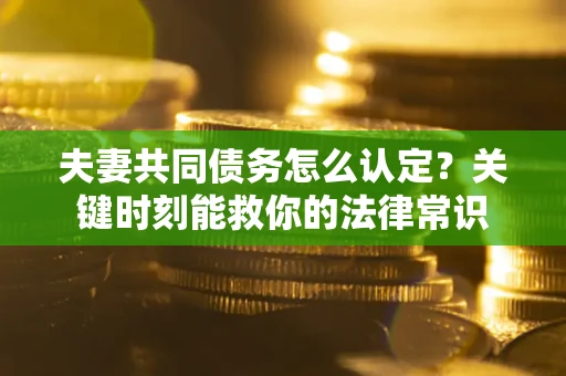 济南夫妻共同债务怎么认定？关键时刻能救你的法律常识