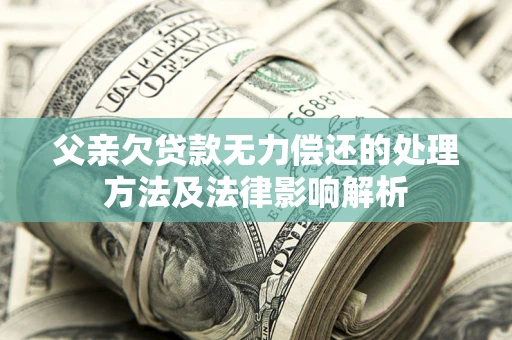 济南父亲欠贷款无力偿还的处理方法及法律影响解析
