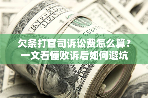 济南欠条打官司诉讼费怎么算？一文看懂败诉后如何避坑
