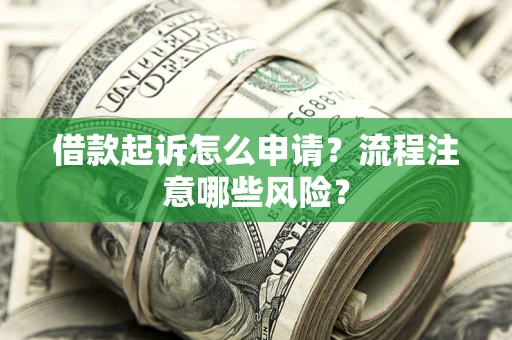 济南借款起诉怎么申请？流程注意哪些风险？